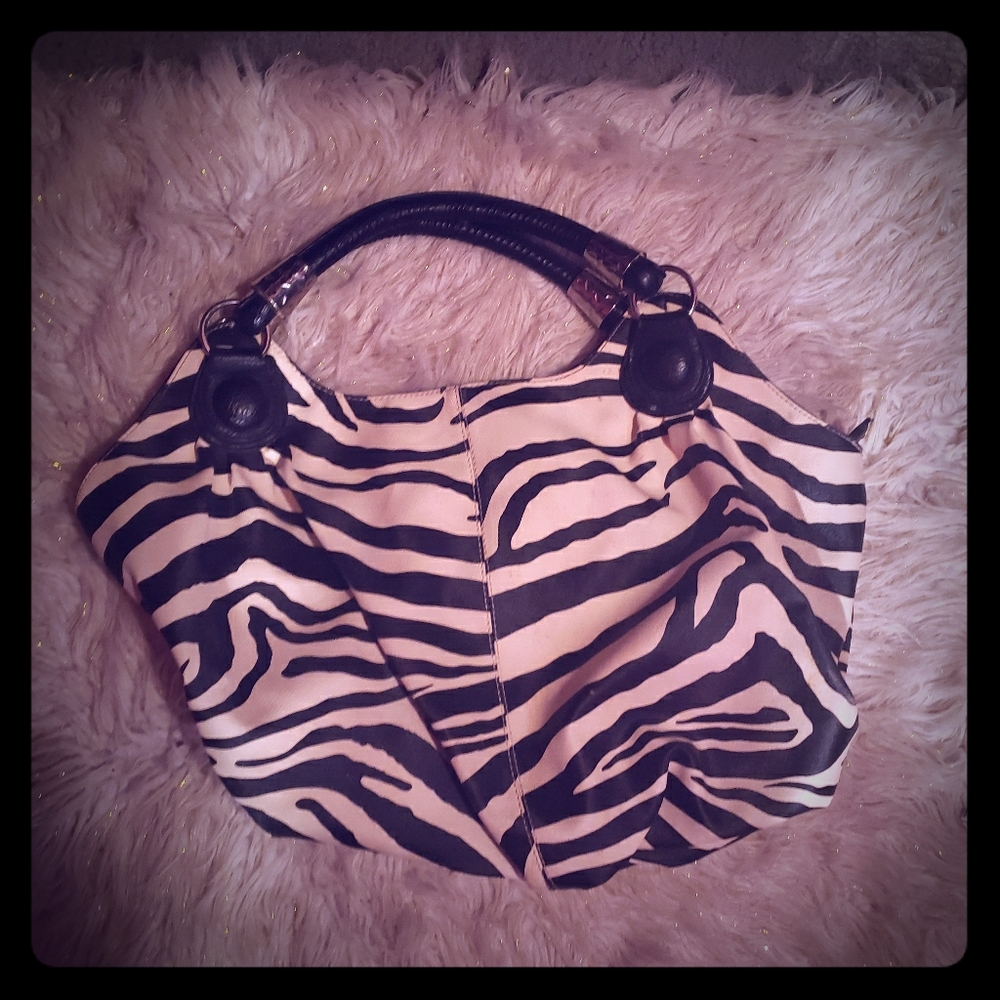 Zebra print handbag